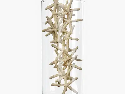 Sea shell decorative set 01 3D model