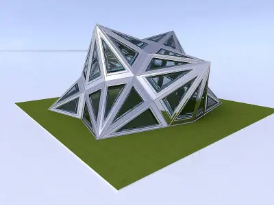 Pointed Diamond Pattern structure 3D model