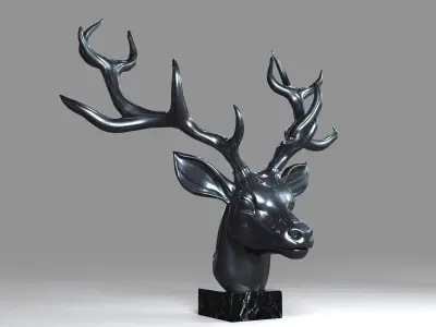 Deer Head01 3D print model