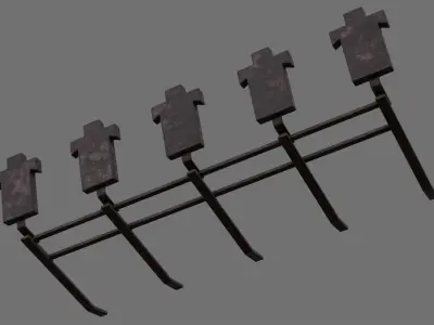 Football Tackling Dummy 1C Low-poly 3D model