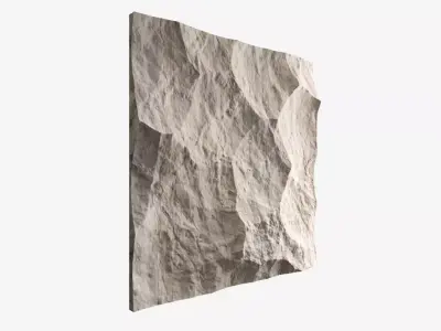 411-RockPanel piece of rock on wall 3D model