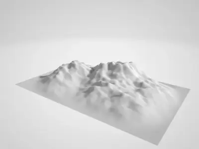 Mountain - Landscape terrain Free low-poly 3D model