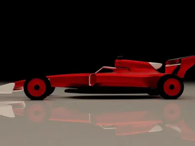 low poly formula-1 racing car Low-poly 3D model