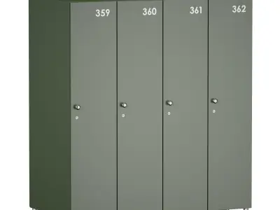 Lockers for sports locker rooms 3D model