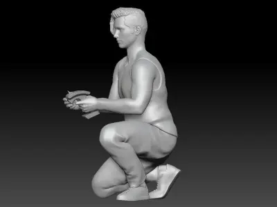 RC CAR RACE CONTROLLER BOY 2 3D print model