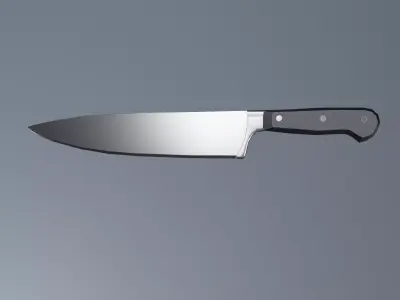 Kitchen Knife 3D Low-poly PBR model Free low-poly 3D model