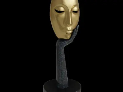 Abstract Art Face Statue Masks Luxury Home Decor Thinker 3D print model