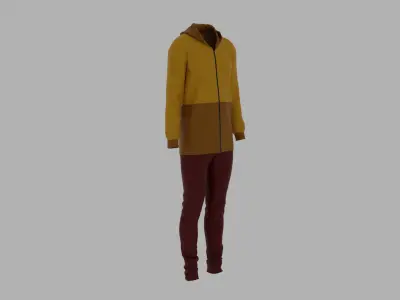 Sport Suit Low-poly 3D model 35