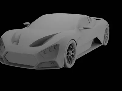 2009 Zenvo St1 High Detail Sports Car 3D Model Clean Topology  3D model