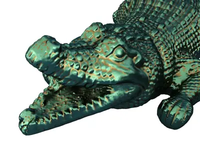 Crocodile figurine 3D model