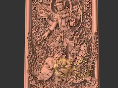 The Narayana affix Garuda In Door or Windows For CNC 3D print model