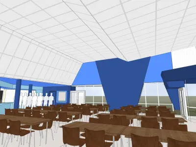 Mini canteen 3D model