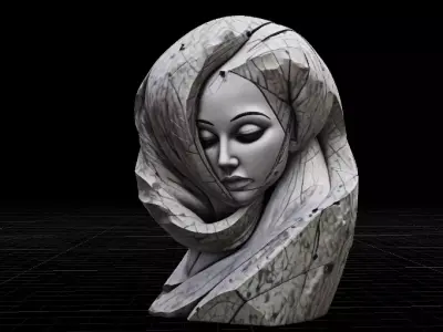 Monolith Relic Ultra Luxury Abstract Sculpture 3D Model Low-poly 3D model