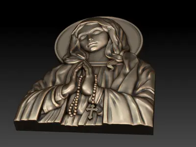 Virgin Mary 12 3D print model