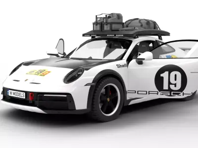 Porsche 911 Dakar 2023 Rallye 1971 HQ 3D model
