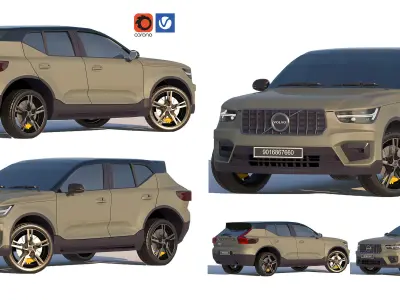 VOLVO -XC40 Low-poly 3D model