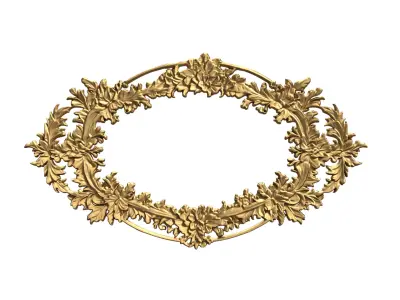 Plaster decorative frame ornament 22  3D print model