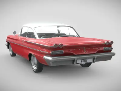 Pontiac Venture 1960 Low-poly 3D model