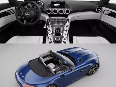 Mercedes AMG GT Coupe 3D model purchase