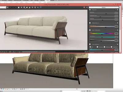 sofa set revit model 3D model