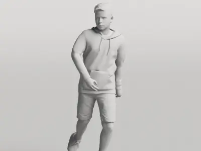 Humano Skateboarding Child 0814 3D model