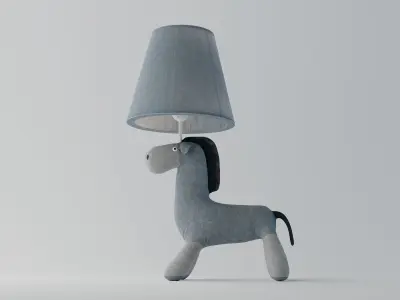 Childroom horse desk lamp 3D model