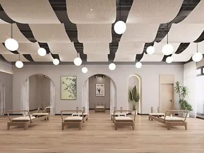 Fitness Yoga Scene Kit - High-Quality Gym 3D model