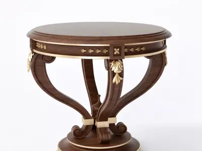 Classic wood side tables  jumbo collections 3D model