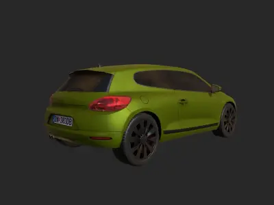 Low Poly Car 7 volkswagen polo Low-poly 3D model