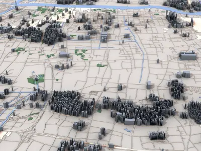 Shanghai City China  3D model