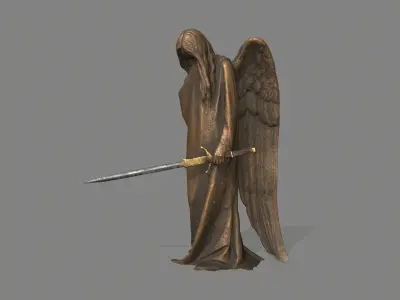 Angel Statue Low-poly 3D model
