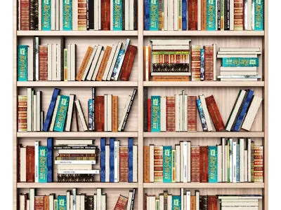 Classic Books Low-poly 3D model