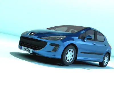 Peugeot 308 Low-poly 3D model