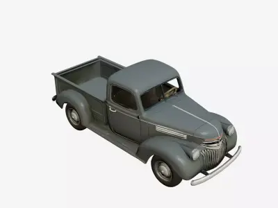 1940s Vintage Pickup Truck Model Early Classic Utility Vehicle 3D model
