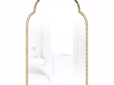 Glam Distressed Accent Mirror 3D model purchase
