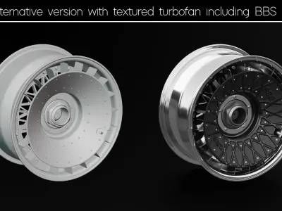 BBS E57 Turbofan 17in Wheel Porsche 935 3D Model 3D model