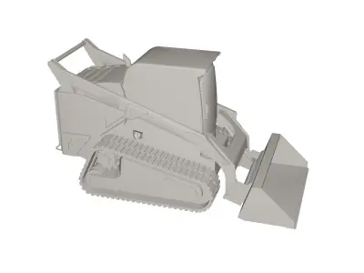 Excavator bulldozer 3D model
