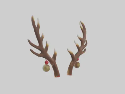 Reindeer Antlers Decor model Low-poly 3D model