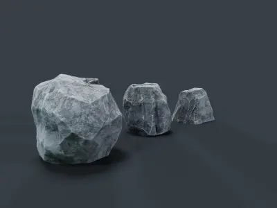 Rocks for the Game Engine Low-poly 3D model