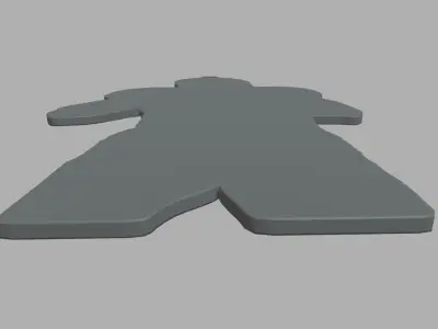 American Football Key Ring Chain 02 Low-poly 3D model