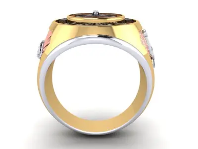 Freemason Ring And ALL SEING EYE 3D print model