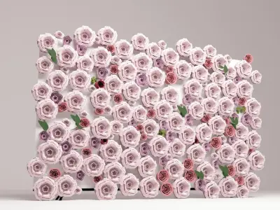 rose swing and wall 3D model