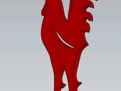 Wonderful Artificial Cock Home and Garden Outdoor Lawn Decor 3D model