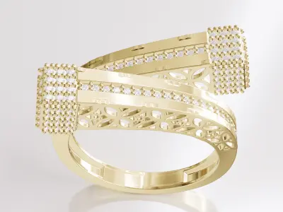 Jewelry Diamond Ring Model RG15 Free 3D print model