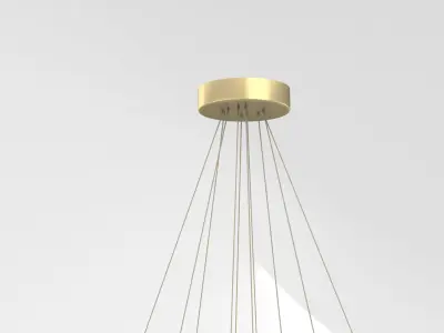 Modern Circular LED Chandelier 3D model