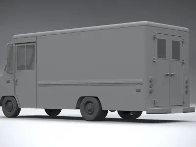 Generic step Van 2021 LowPoly 3D model