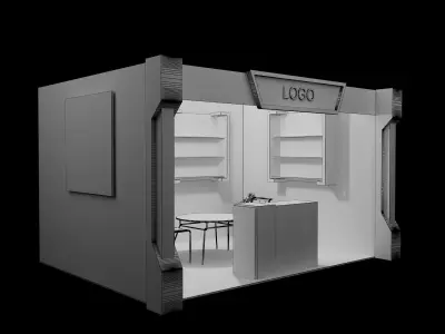 Booth Exhibition Stand a11 3D model