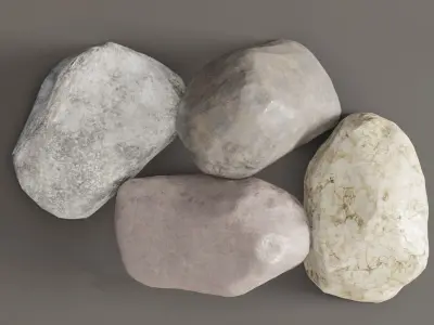 Rocks Pack low poly Free 3D model