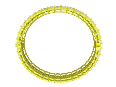 7305 luxury korean diamond women fashion band bangle 3D print model