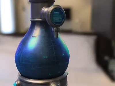 Sci-Fi Tech Elixir Low-poly 3D model